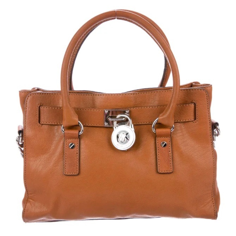 Michael Michael Kors Hamilton Brown Leather Tote